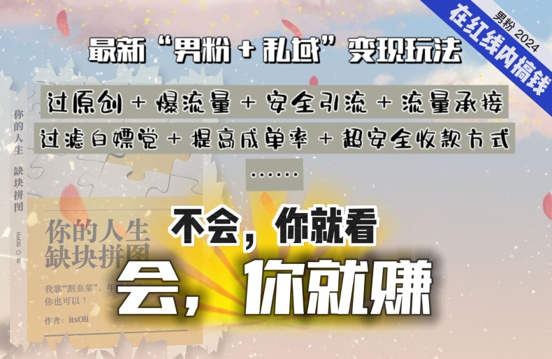 2024，“男粉+私域”还是最耐造、最赚、最轻松、最愉快的变现方式-HAC社区