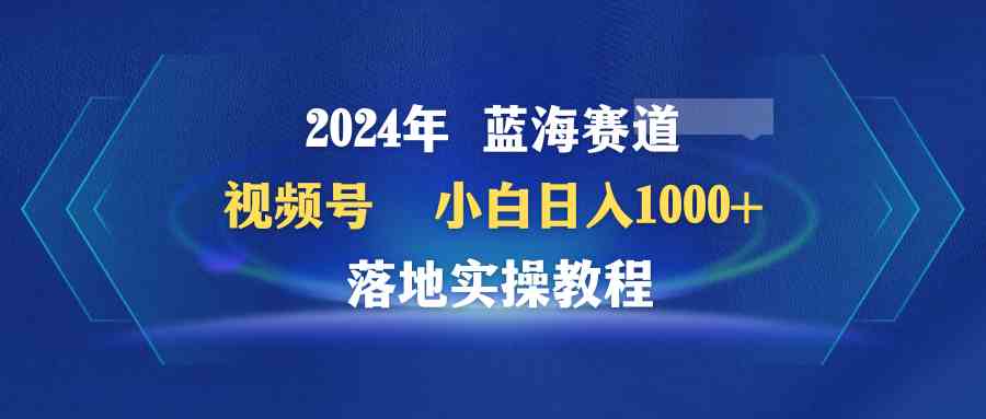 （9515期）2024年蓝海赛道 视频号  小白日入1000+ 落地实操教程-随风网创