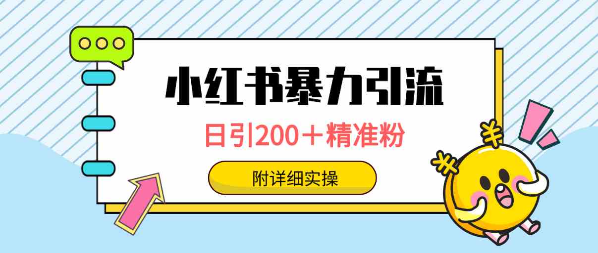 （9582期）小红书暴力引流大法，日引200＋精准粉，一键触达上万人，附详细实操-大海创业网