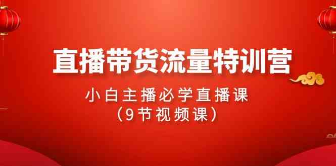 （9592期）2024直播带货流量特训营，小白主播必学直播课（9节视频课）-枫客网创