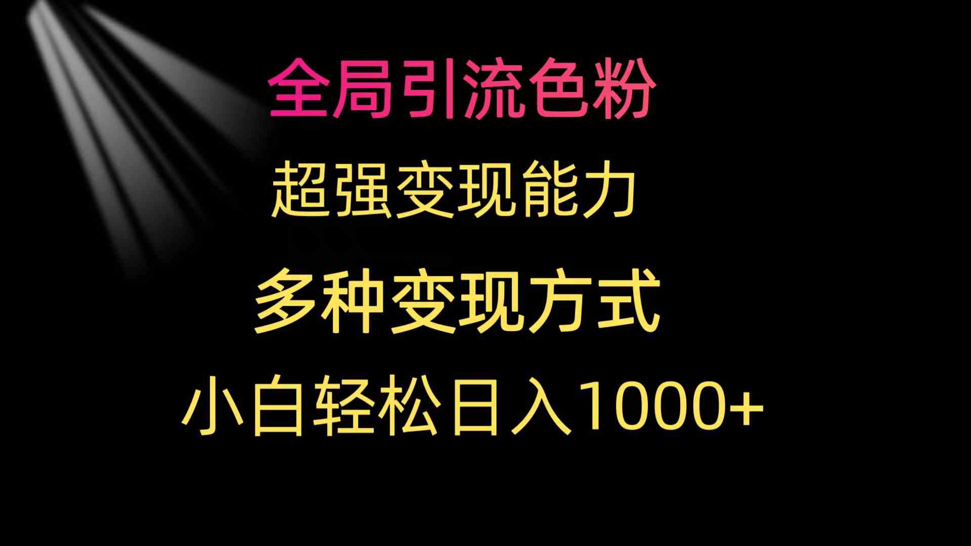 （9680期）全局引流色粉 超强变现能力 多种变现方式 小白轻松日入1000+-HAC社区